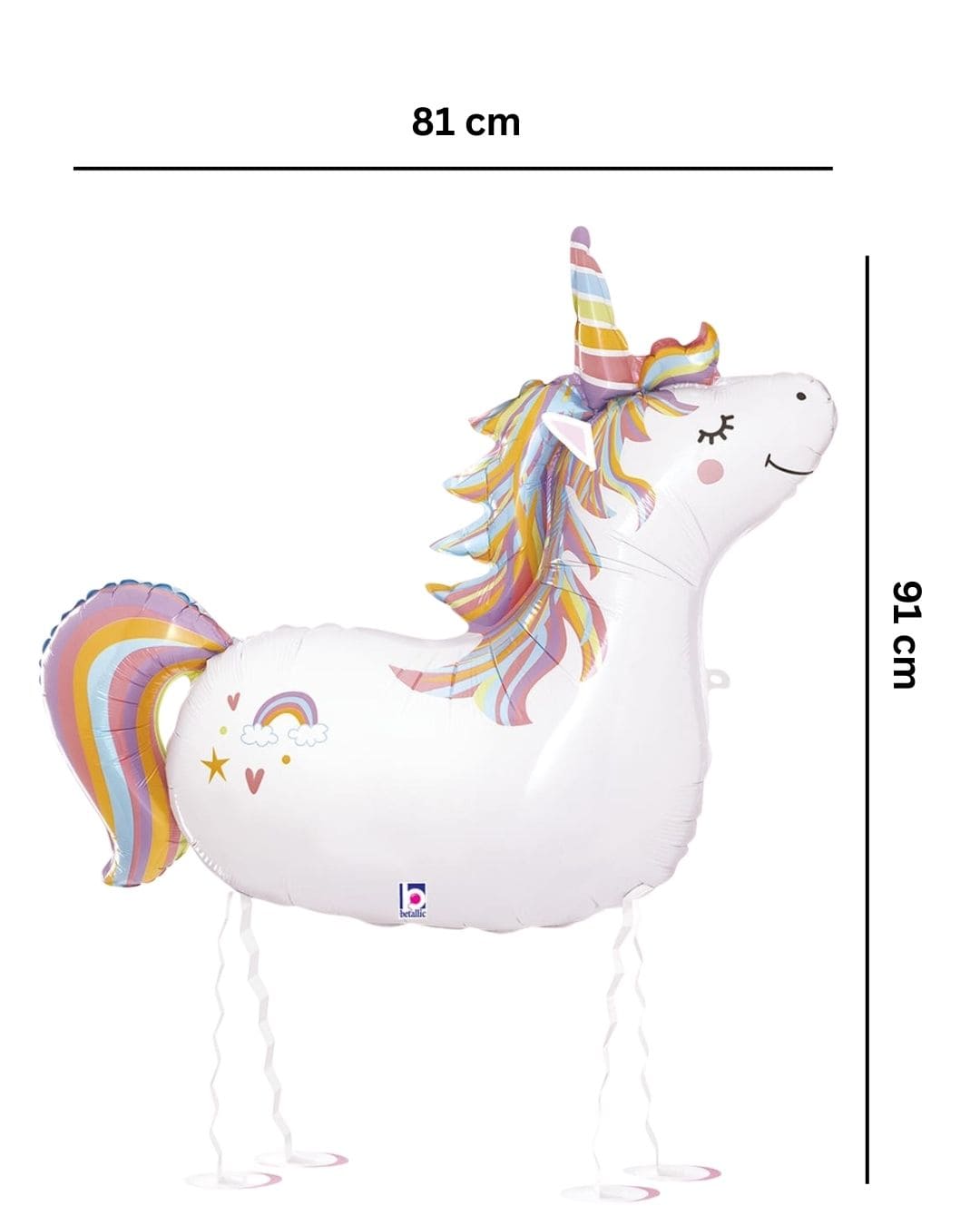 Ballon XXL - Airwalker Einhorn - 81x91 cm