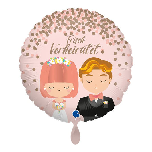 Ballon_Brautpaar_frisch_verheiratet_Groesse_35x35cm_Dekoration_Hochzeit