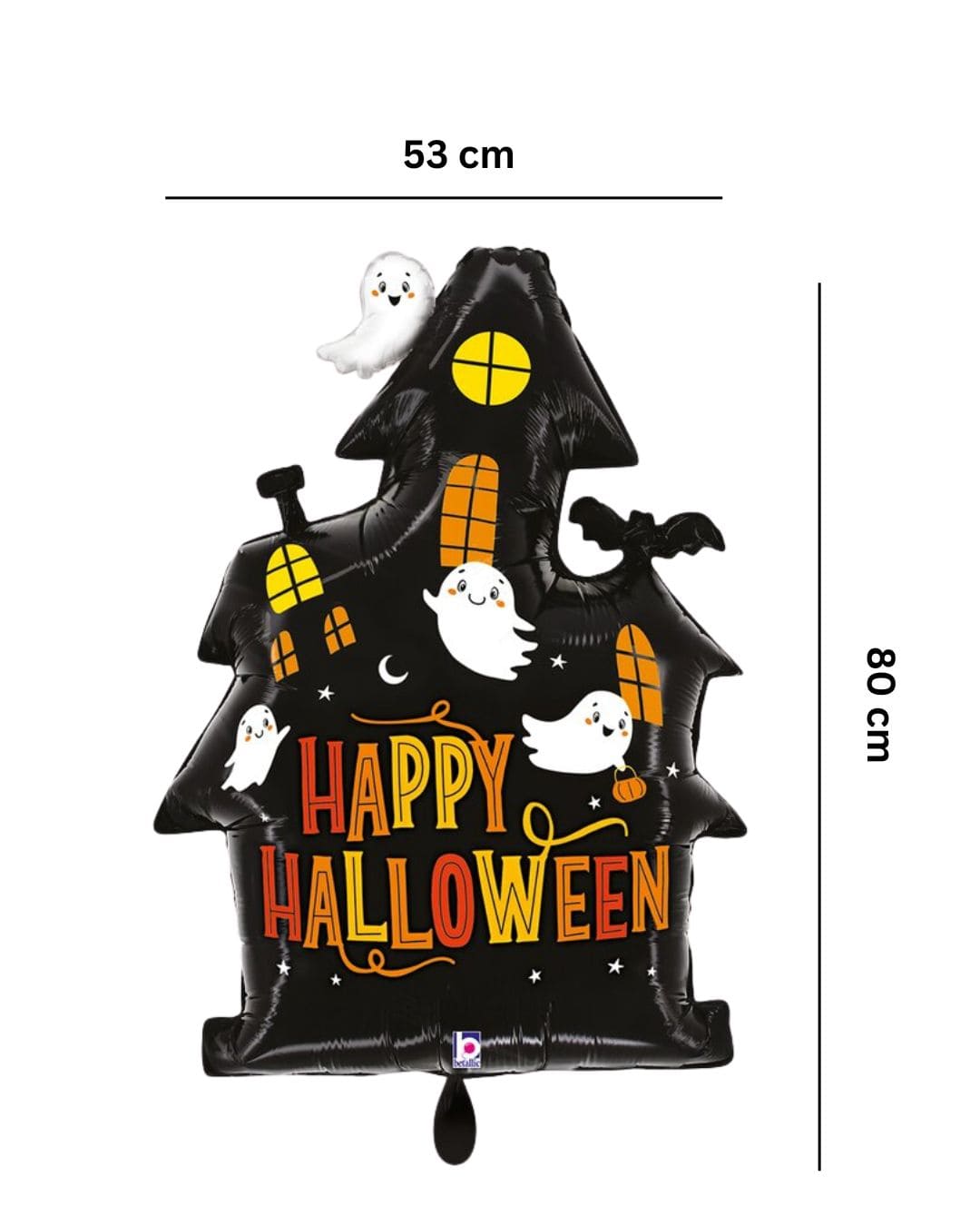 Ballon_Geisterhaus_Happy_Halloween_53x80cm_Folienballon_rund_Halloween_Party
