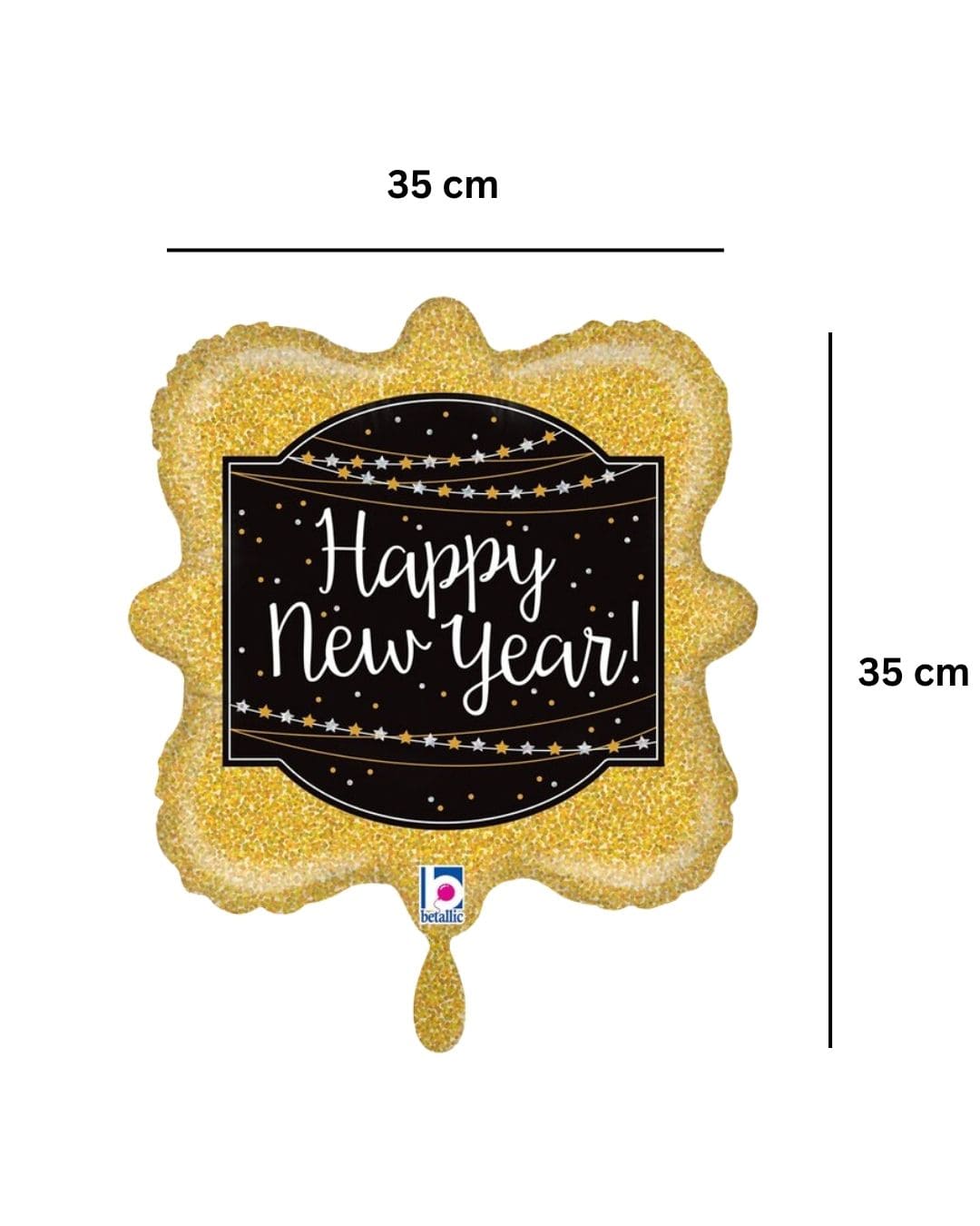 Ballon - Happy New Year - Glitter - 35x35 cm