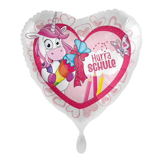 Ballon_Herz_Einhorn_Hurra_Schule_Groesse_43cm_Folienballon