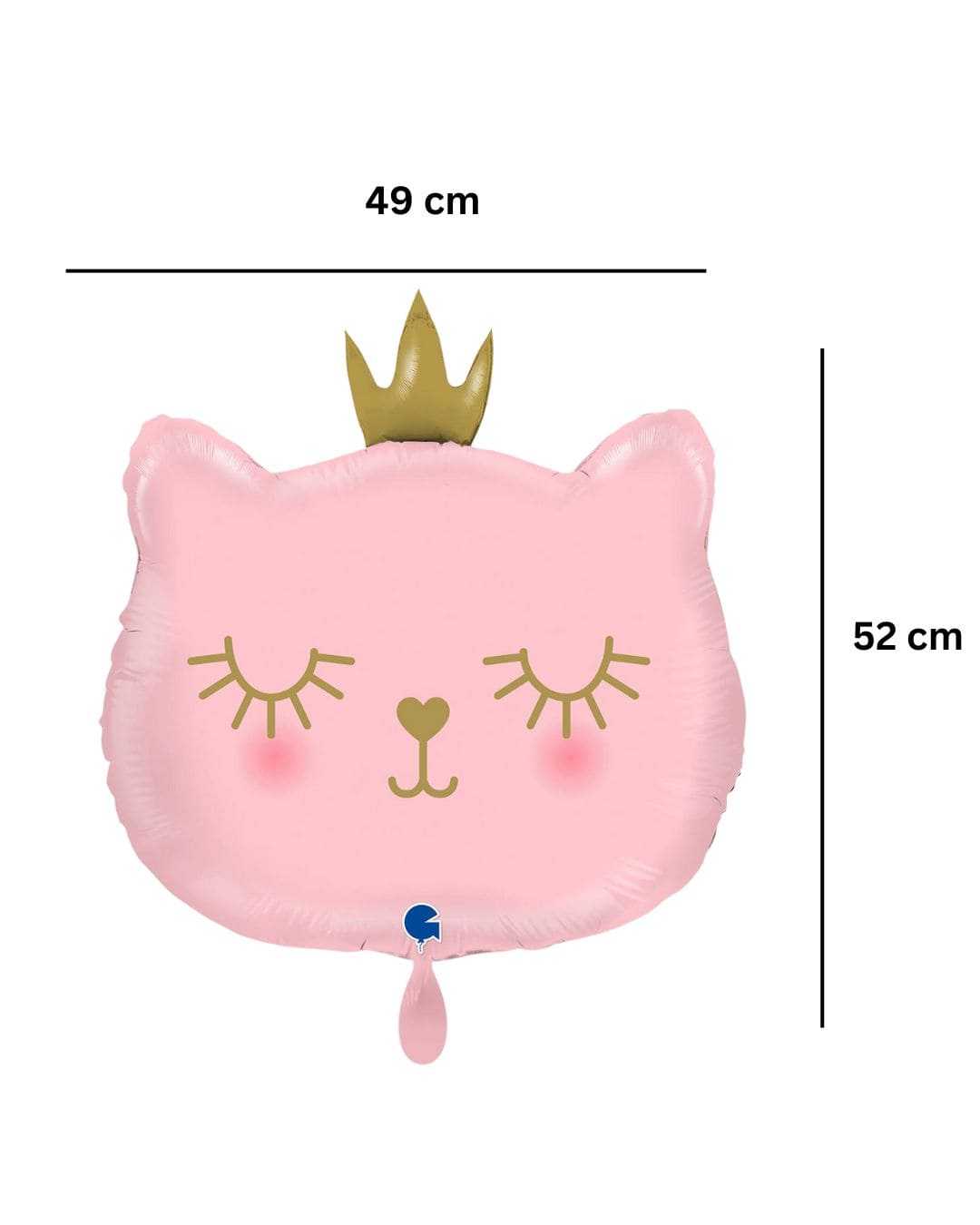 Ballon_Katze_Rosa_mit_Krone_49x52 cm_Geburtstag
