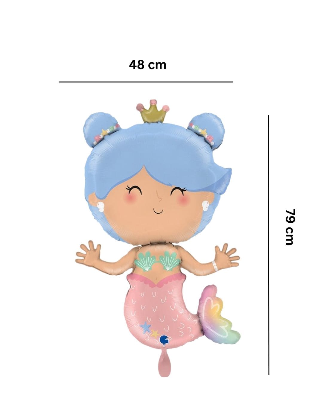 Ballon_Motiv_Meerjungfrau_Groesse_48x79_cm_Folienballon_Mermaid