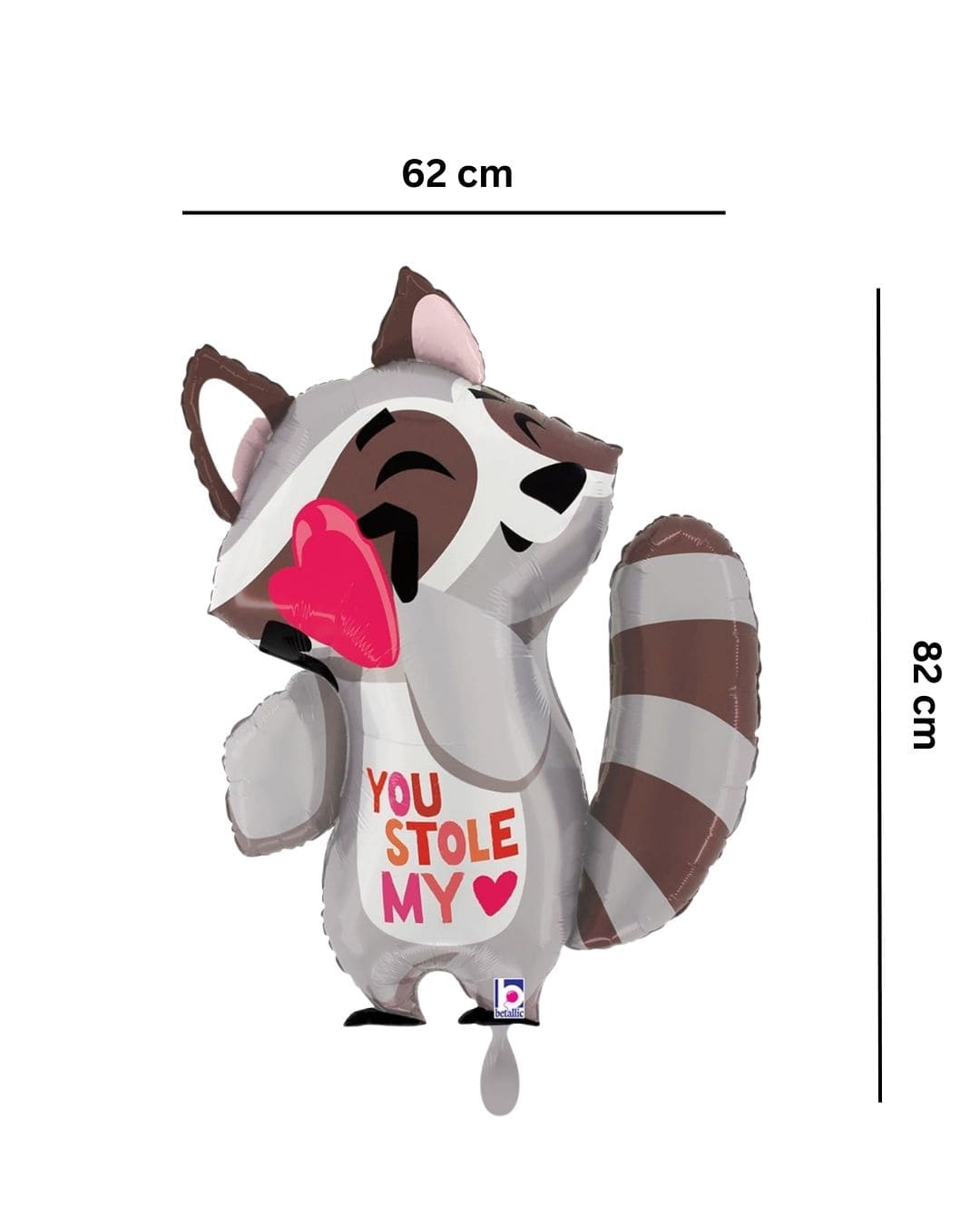 Ballon_Waschbaer_you_stole_my_heart_Groesse_62x82cm_Liebe_Valentinstag_Dekoration