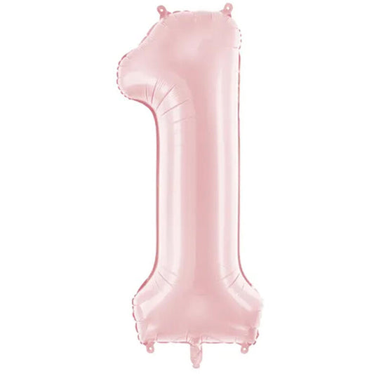 Ballon XXL - Zahl 1 - Rosa - Ø ca. 86cm