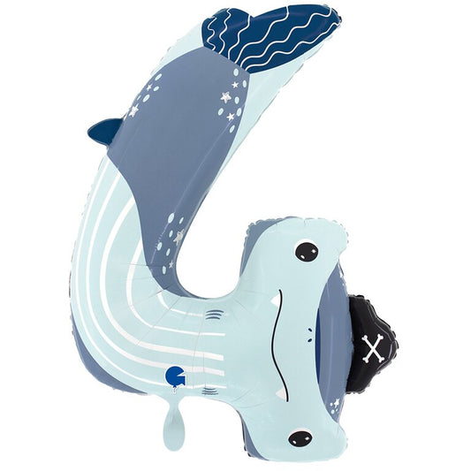 Ballon_XXL-Zahl_4_Tiermotiv_Hai_Größe_62x88cm_XXL_Folienballon