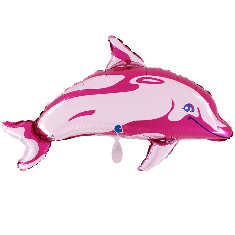 Ballon_XXL_Delphin_fuchsia_Groesse_88x52cm_XXL_Ballon_Dolpin_fuxia