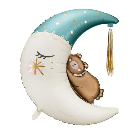 Ballon_XXL_Mond_mit-schlafenden_teddybaer_Groesse_ca_98cm_XXL_Folienballon_Mond_Teddybaer_Baby_Partydeco