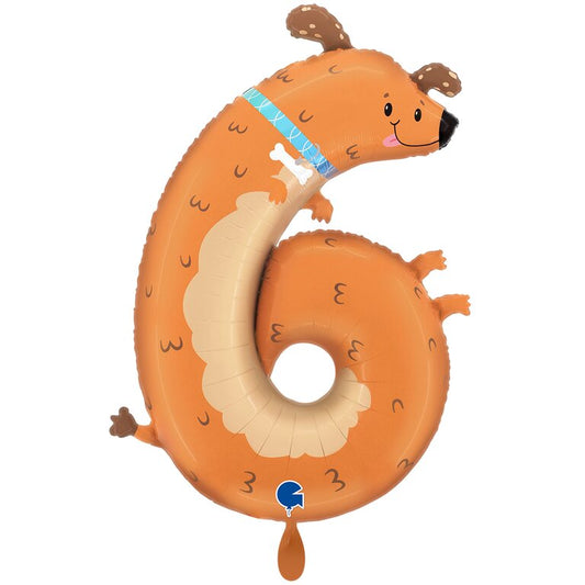 Ballon_XXL_Zahl_6_Tiermotiv_Hund_Größe_64x90cm_XXL_Folienballon