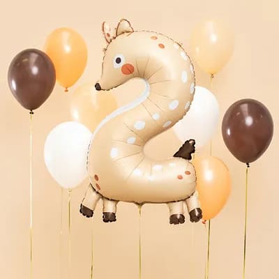 Ballon_Zahl_2-TiermotivReh-102cm_XXL_Folienballon