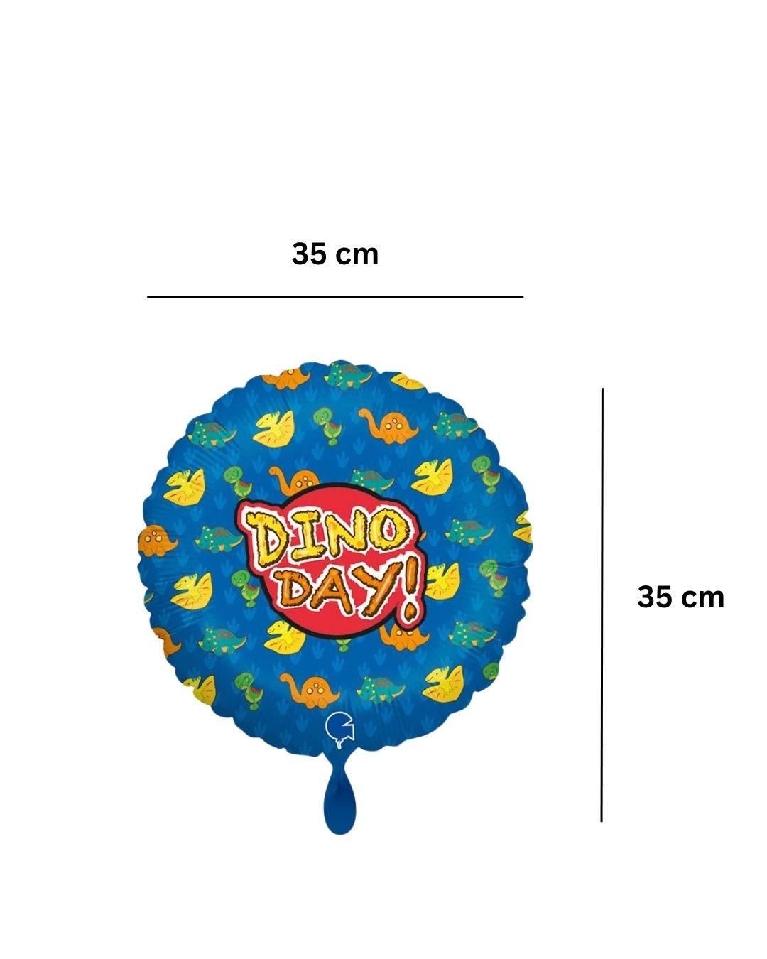 Ballon_rund_Dinoday_blau_Dinosaurier_Kindergeburtstag