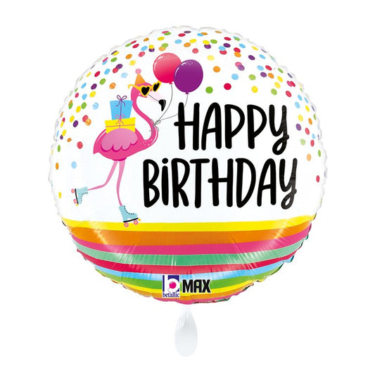 Ballon_rund_Flamingo_Happy_Birthday_Groesse_35x35cmcm_Geburtstag_Dekoration