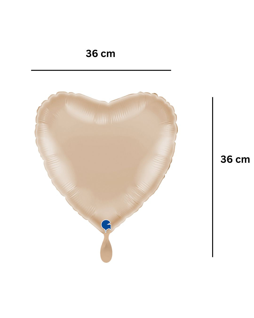 Herzballon_Californian_ Gold_36x36cm_Heart_Folienballon