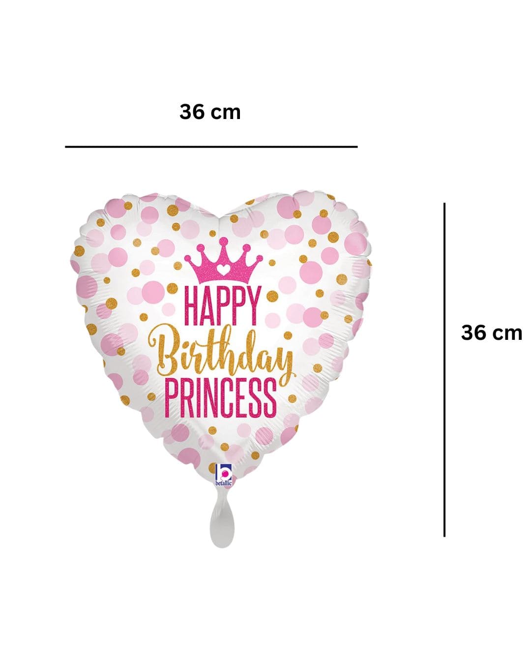 Herzballon_Happy_Birthday_Princess_36x36cm_Folienballon