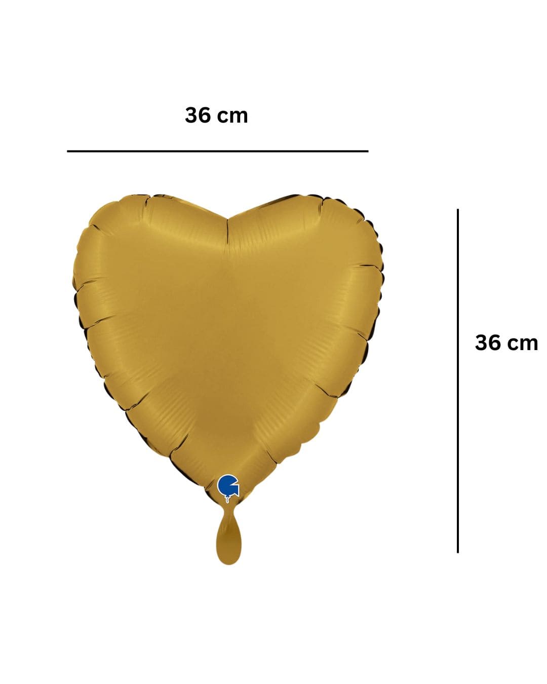 Herzballon_gold_36x36cm_Folienballon