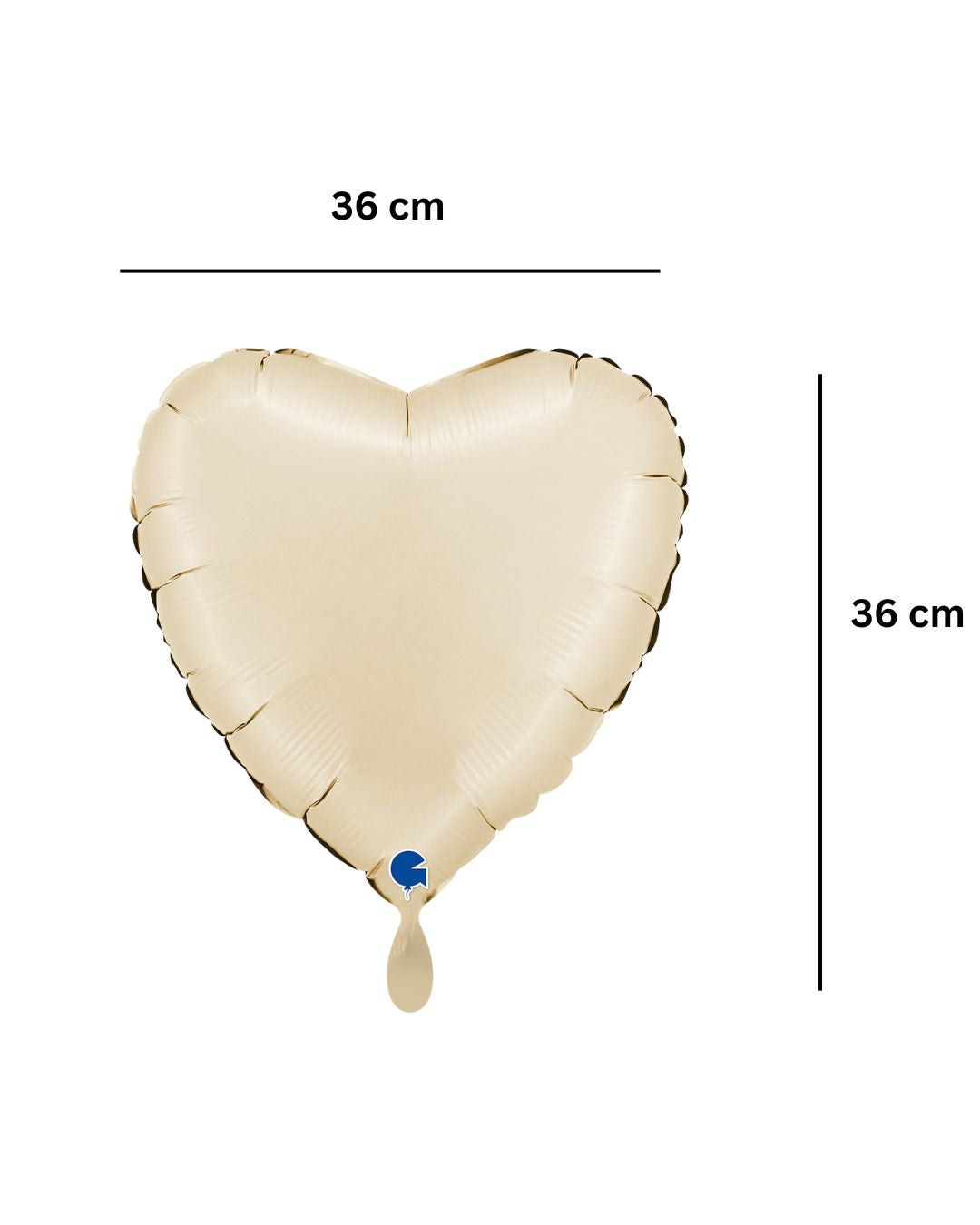 Herzballon_satin_Cream_36x36cm_Heart_Folienballon