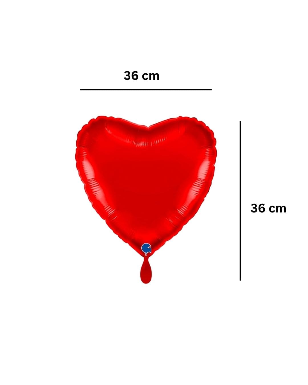 3 Stk. Herzballons - Rot - ca. 36x36 cm