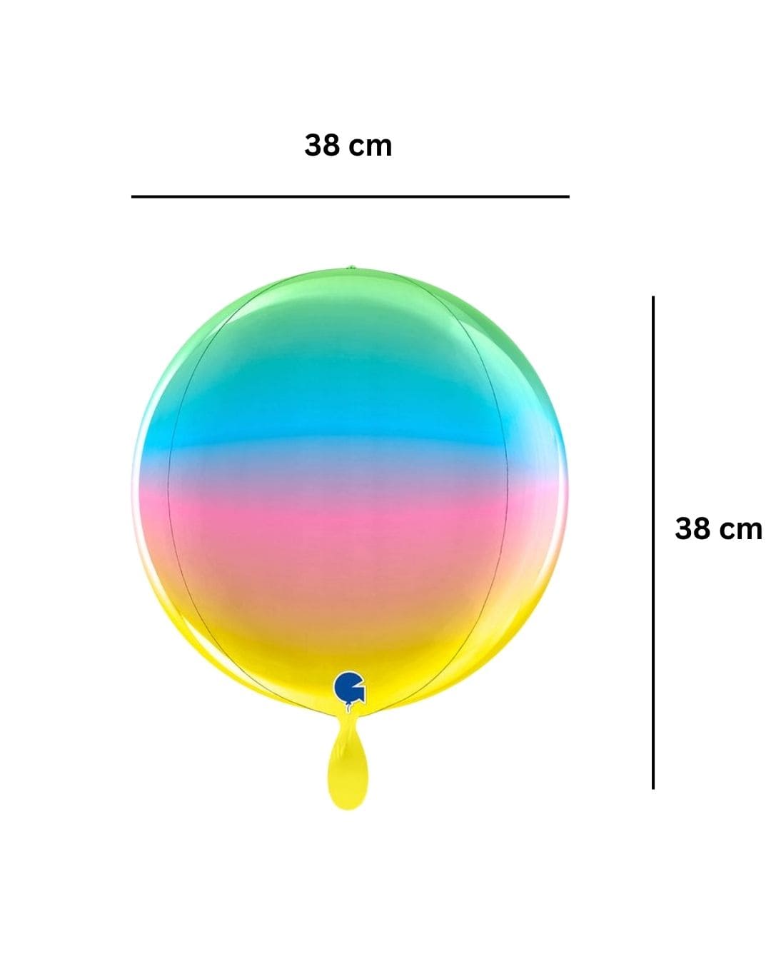 Kugelballon_regenbogenfarben_rainbow_38x38x38cm_Globus__4D_Folienballon