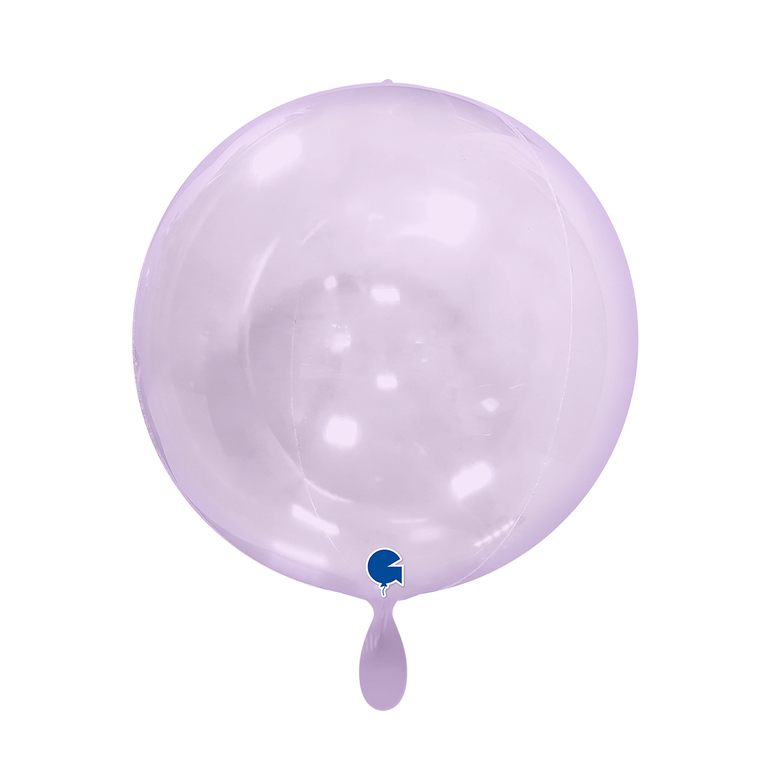 Kugelballon_rund_lila_transparent_38x38x38cm_Globus_4D_Folienballon