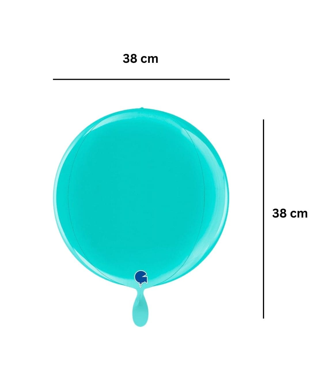 Kugelballon_rund_tiffany_38x38x38cm_Globus_4D_Folienballon
