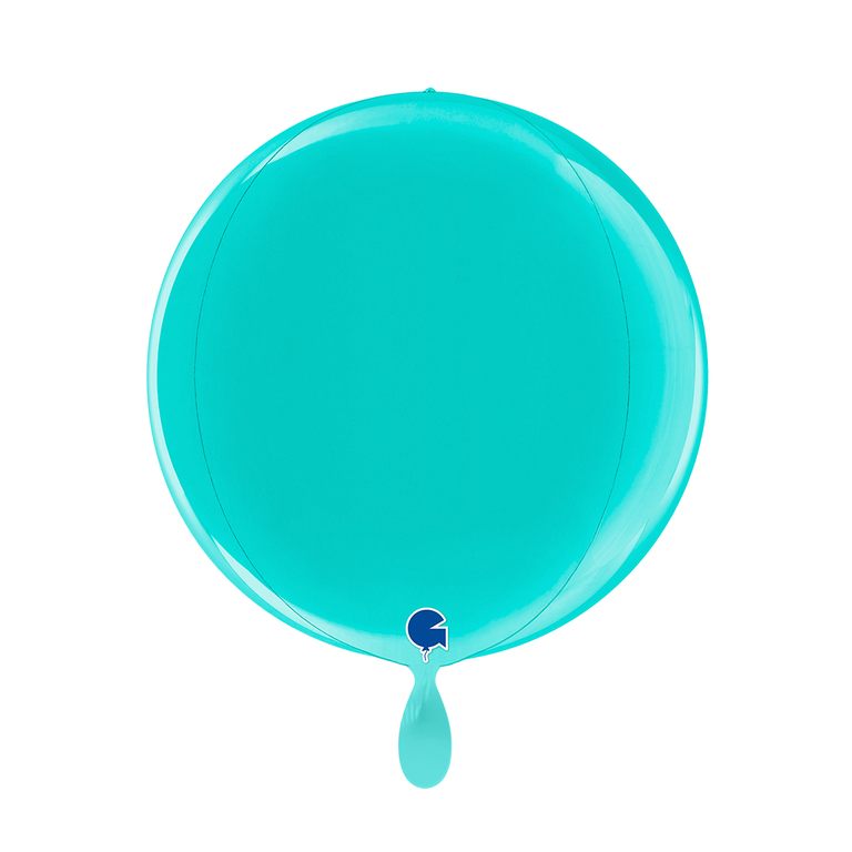 Kugelballon_rund_tiffany_blau_38x38x38cm_Globus_4D_Folienballon