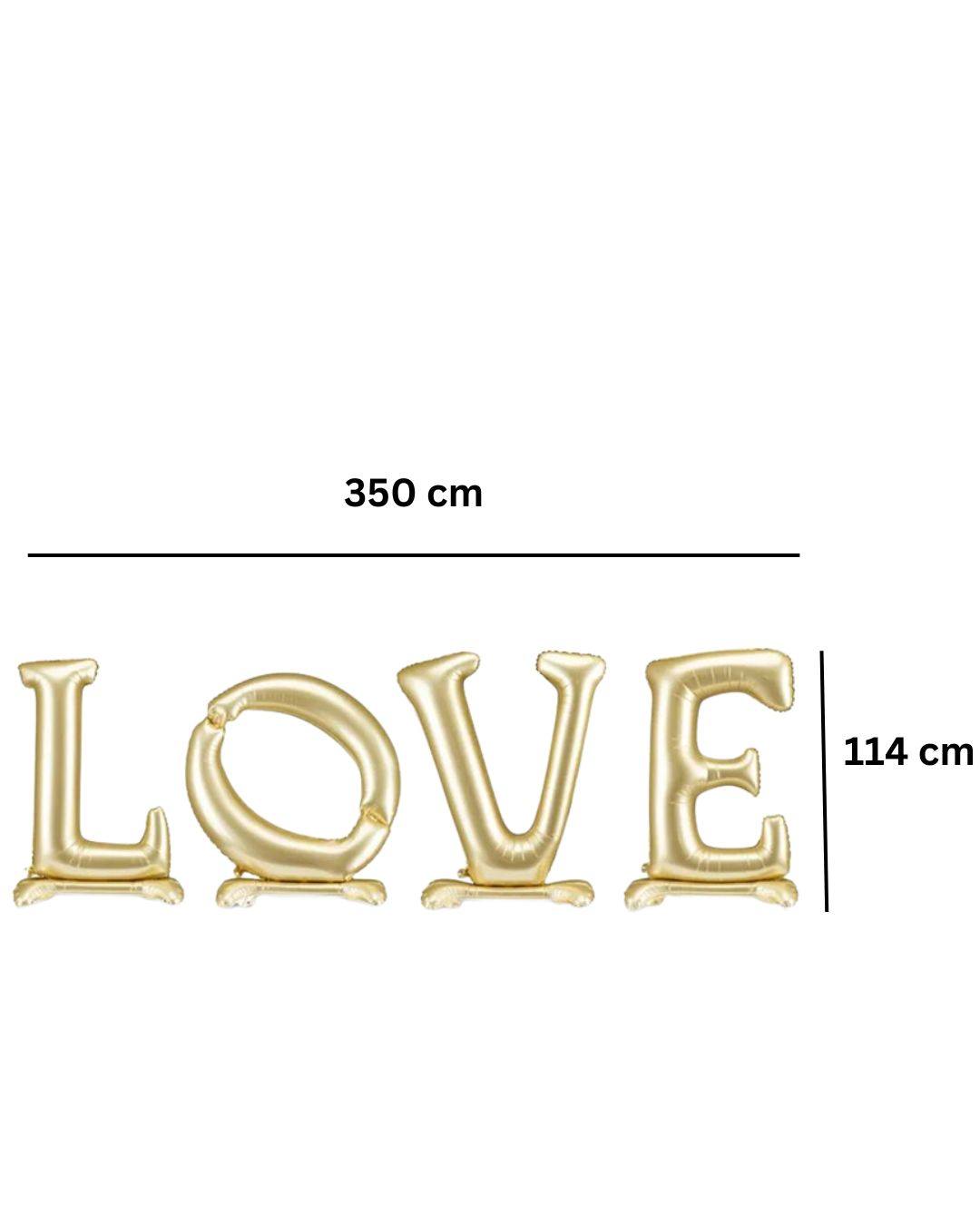 4 Ballons - XXL Schriftzug LOVE - 350x114 cm