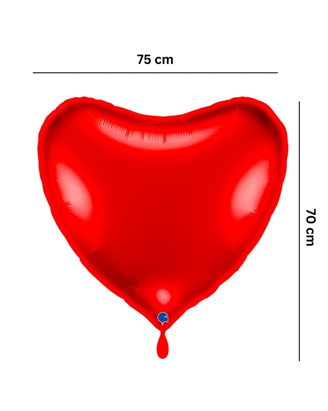 XXL Herzballon - Rot - ca. 75x70 cm