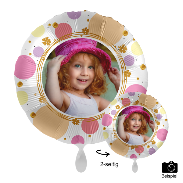 Fotoballon Ø 43cm - rund Punkte