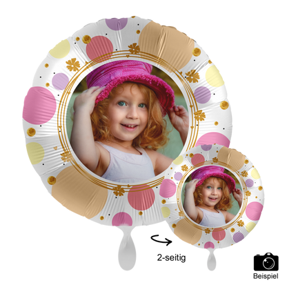 Fotoballon Ø 43cm - rund Punkte