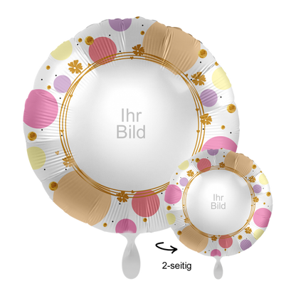 Fotoballon Ø 43cm - rund Punkte