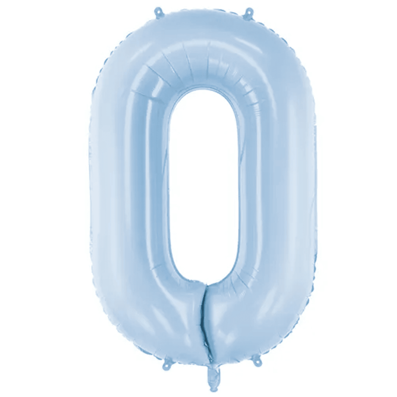 Ballon XXL - Zahl 0 - Hellblau - Ø ca. 86cm