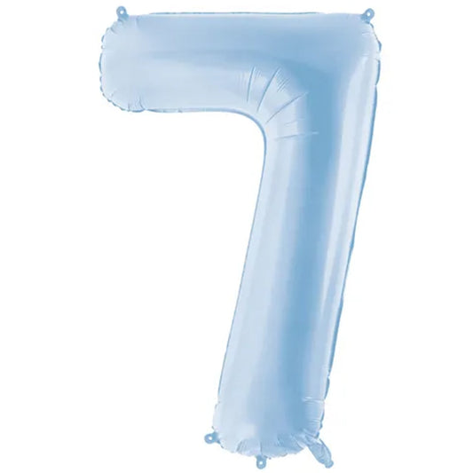 Ballon XXL - Zahl 7 - Hellblau - Ø ca. 86cm