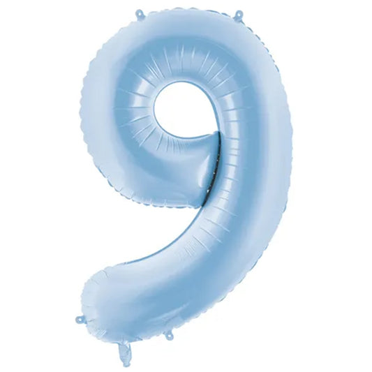 Ballon XXL-Zahl 9-hellblau-himmelblau-86cm_