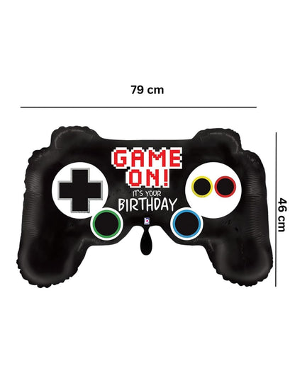 Ballon_Gamecontroller_game_on_Birthday_Groesse_79x46cm_Folienballon_Gamepad_Zockerparty