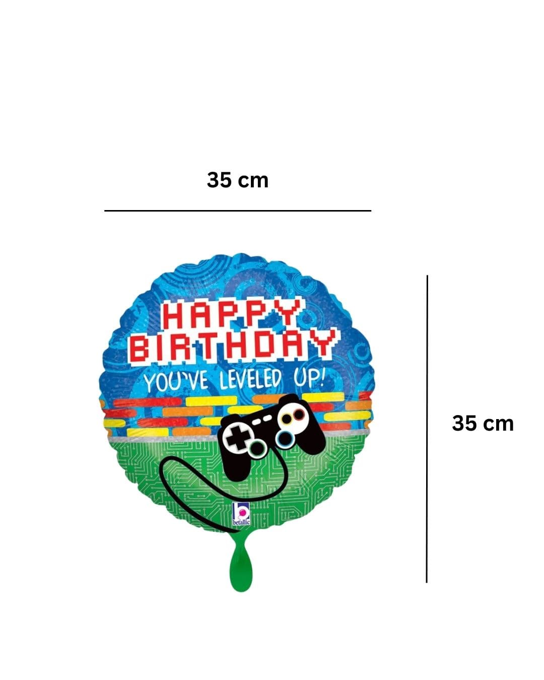 Ballon_Gamecontroller_level_up_Birthday_Groesse_35x35cm_Folienballon_Gamepad_Zockerparty