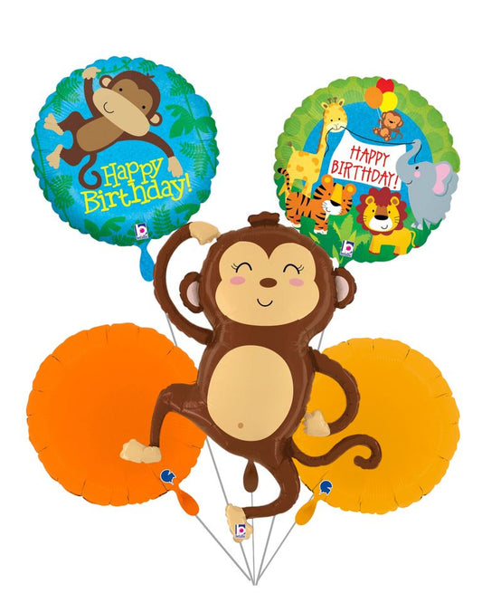 Ballon_SET_XXL_Dschungel_Affe_Dschungel_Kindergeburtstag