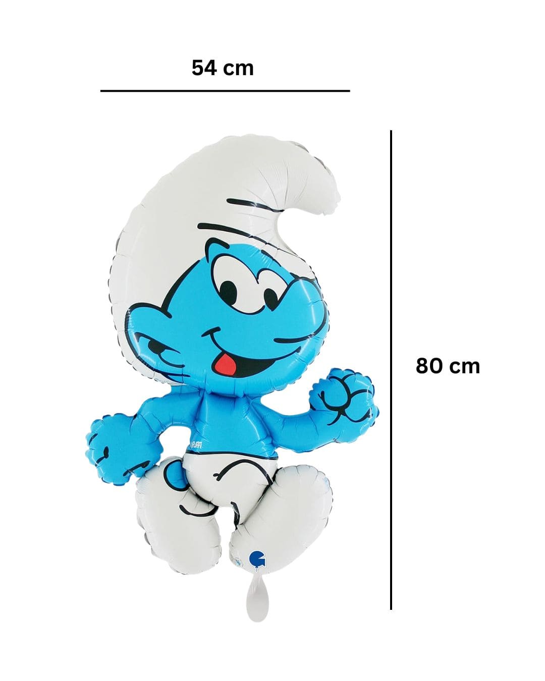 Ballon_Schlumpf_Groesse_54x80cm_XXL_Lizenz_Folienballon_die_Schluempfe