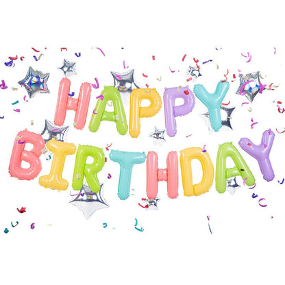 Schriftzug - Happy Birthday - Bunt  - 395 x 35cm