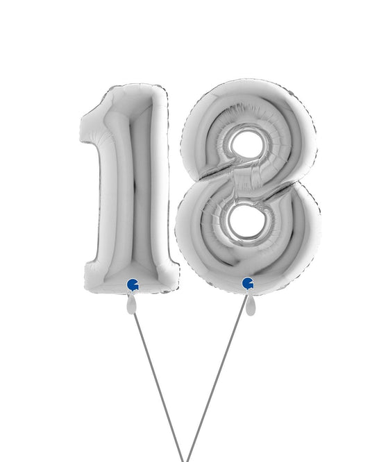 Ballon Set - 18 - Silber- 2 Ballons
