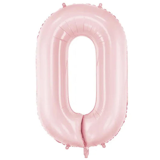 Ballon XXL - Zahl 0 - Rosa - Ø ca. 86cm