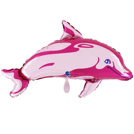 Ballon_XXL_Delphin_fuchsia_Groesse_88x52cm_XXL_Ballon_Dolpin_fuxia