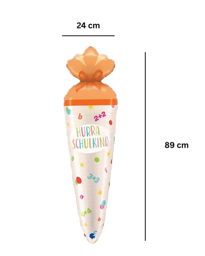 Ballon_XXL_Schultuete_Hurra_Schulkind_Groesse_24x89cm_Einschlung_Feier