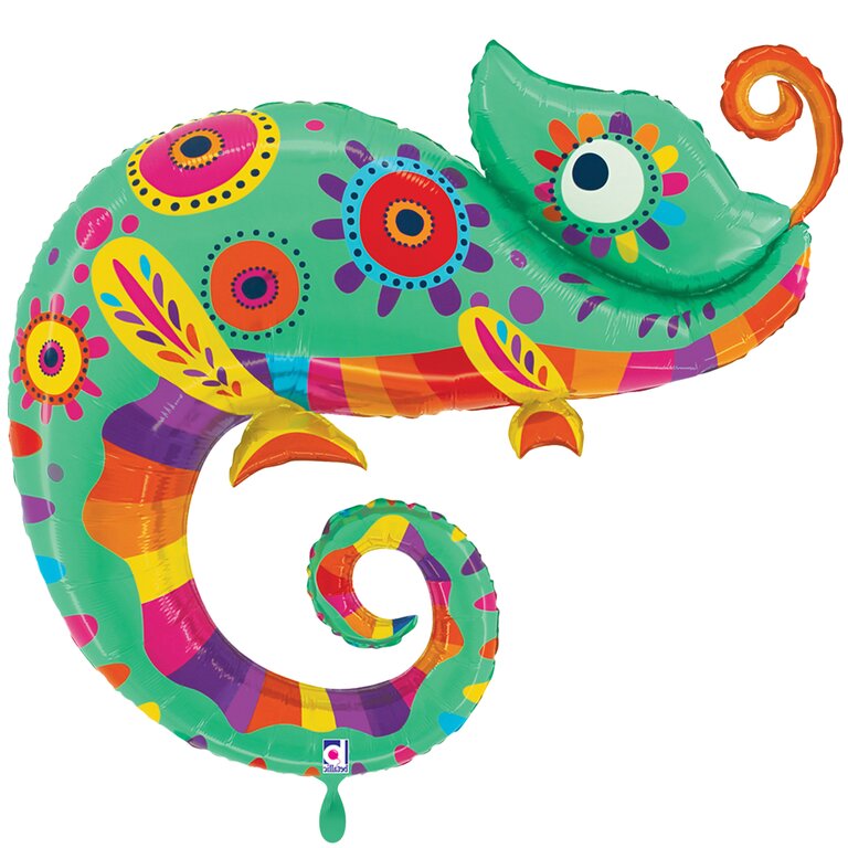Ballon_XXL_Tiermotiv_Chameleon_Groesse_89x77cm_Folienballon_Chameleon