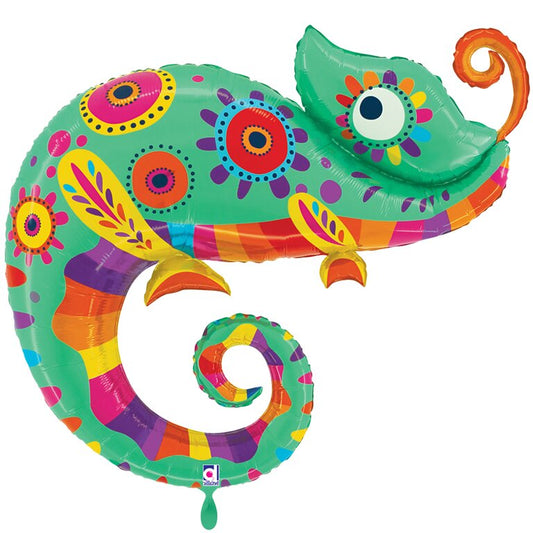 Ballon_XXL_Tiermotiv_Chameleon_Groesse_89x77cm_Folienballon_Chameleon
