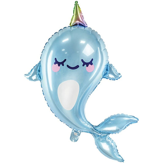 Ballon_XXL_Tiermotiv_Narwal_87cm_XXL_Folienballon_Narwal