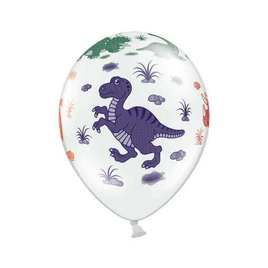 Ballon_Ø 30cm_Dinomotiv_T-Rex_Triceratops_Flugsaurier_Brontosaurus_Dino_Kindergeburtstag_Luftballon