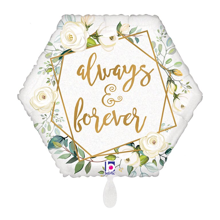 Ballon_always_and_forever_Groesse_37x30cm_Dekoration_Hochzeit