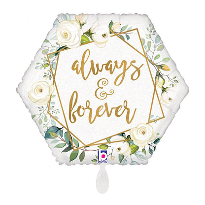 Ballon_always_and_forever_Groesse_37x30cm_Dekoration_Hochzeit
