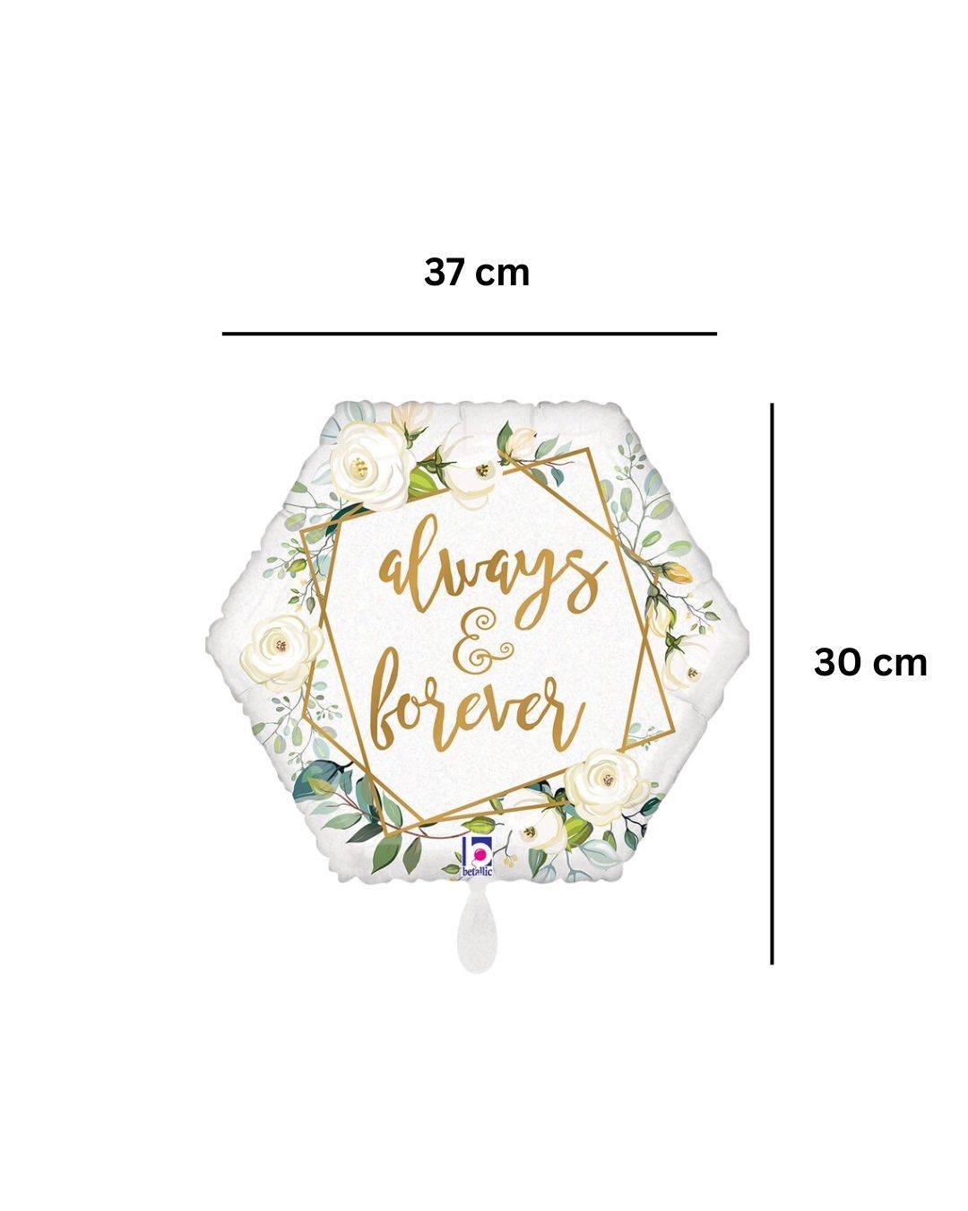 Ballon_always_and_forever_Groesse_37x30cm_Dekoration_Hochzeit_JGA