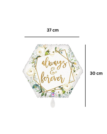 Ballon_always_and_forever_Groesse_37x30cm_Dekoration_Hochzeit_JGA